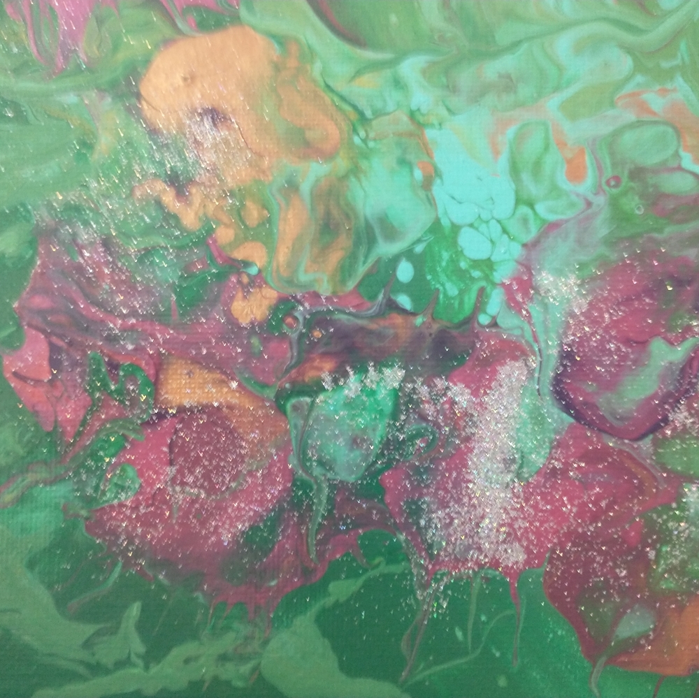 'Green Lei' DESIGNS BY SANDY, Acrylic Painting, Sealed, 9x12 - Picture 11 of 15